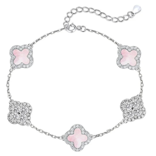 Deluxe Diamond Clover Bracelet