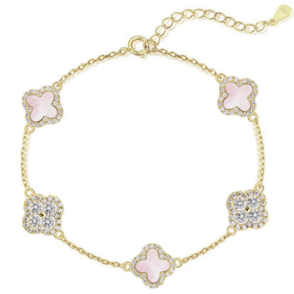 Deluxe Diamond Clover Bracelet