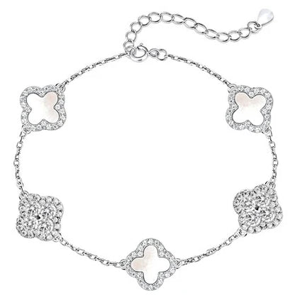 Deluxe Diamond Clover Bracelet