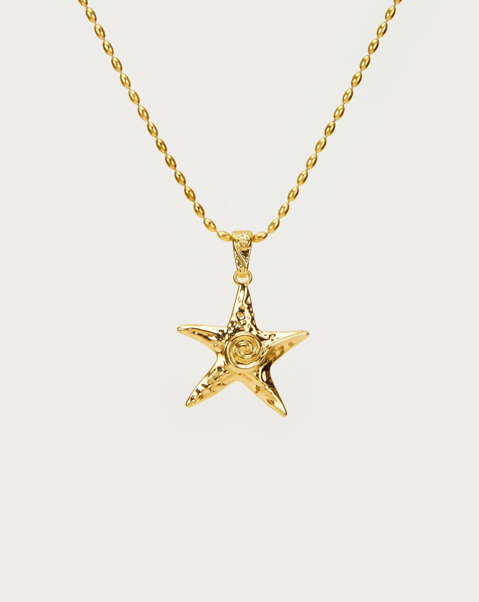 Gold Starfish Necklace - En Route Jewelry