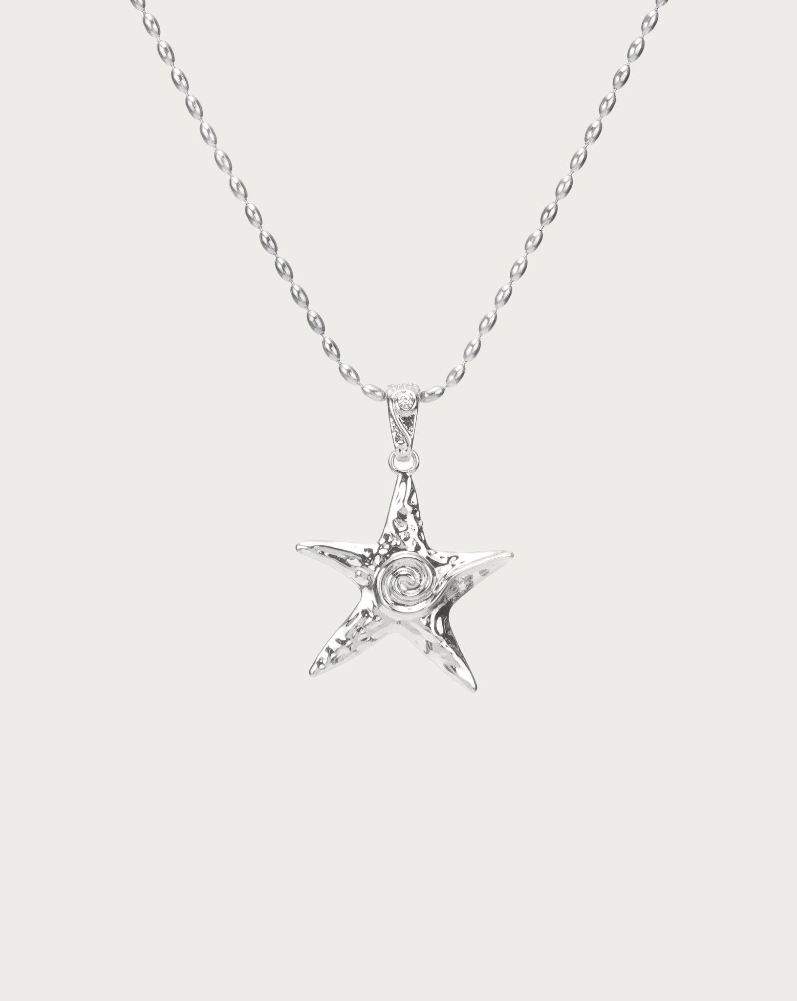 Silver Starfish Necklace - En Route Jewelry